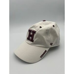 47 Brand Harvard Crimson Hat White Maroon Adjustable Baseball Cap B1311